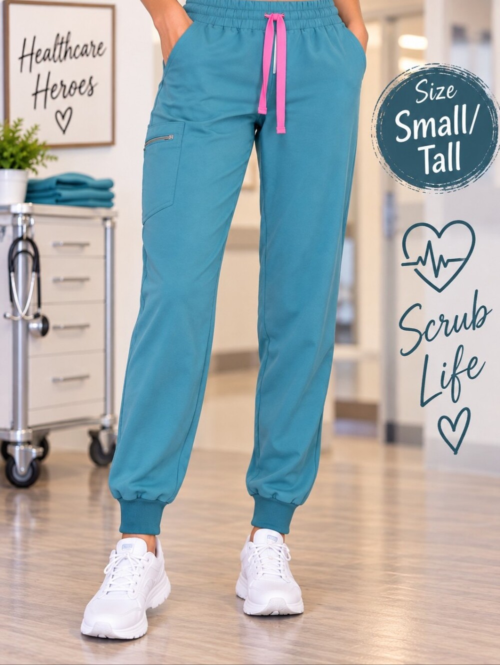 Figs Zamora Jogger Scrub Pants In HydroGreen | Medical Uniform Nurse Tech Doctor